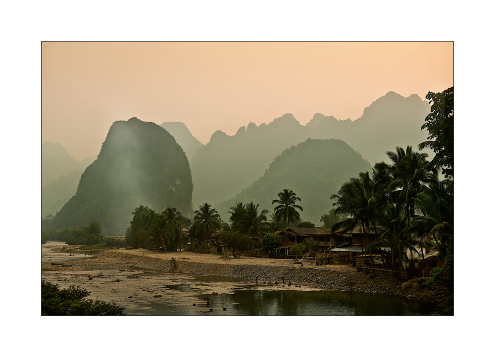 Karstberge in Vang Vieng