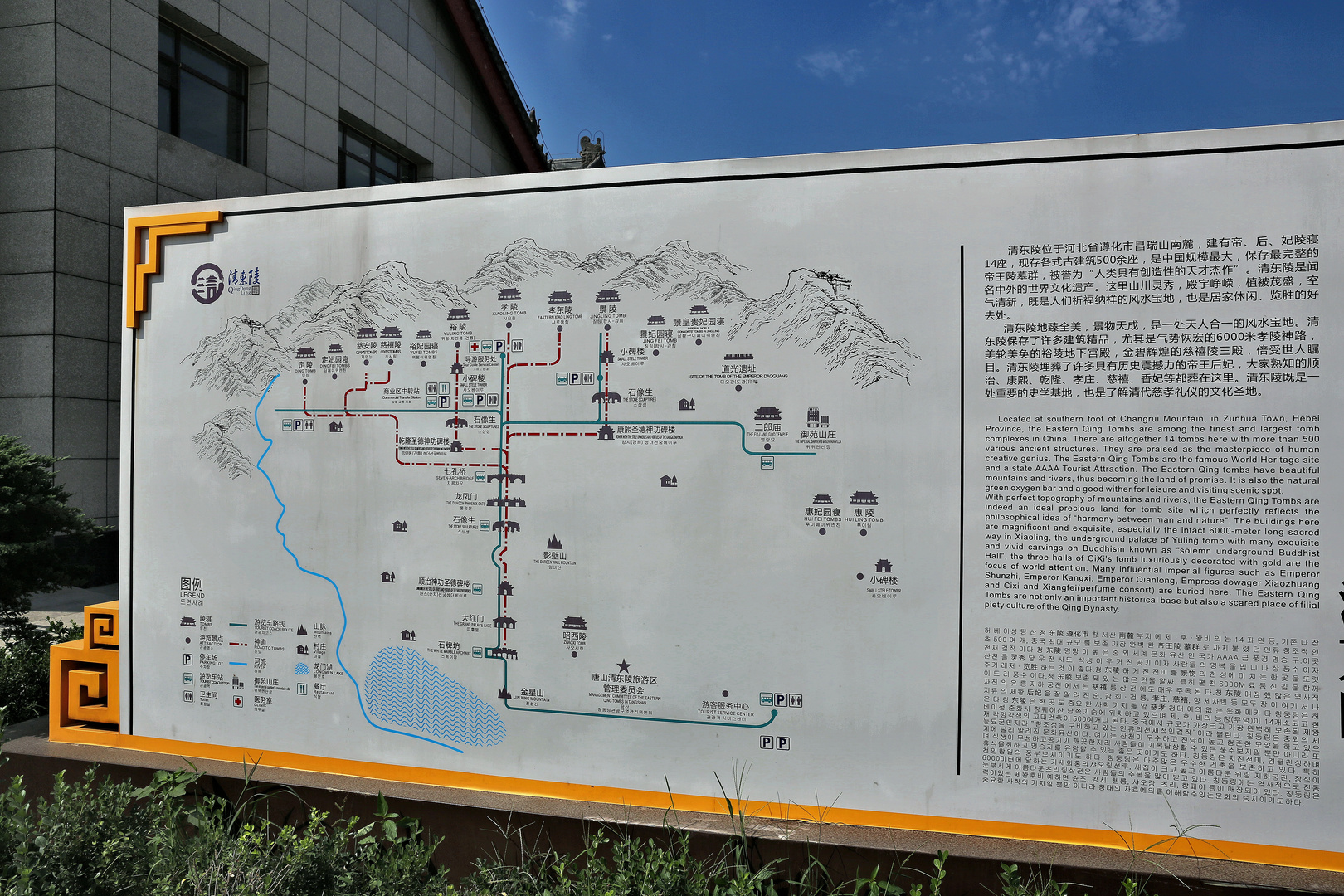 Karte der Qing Gräber