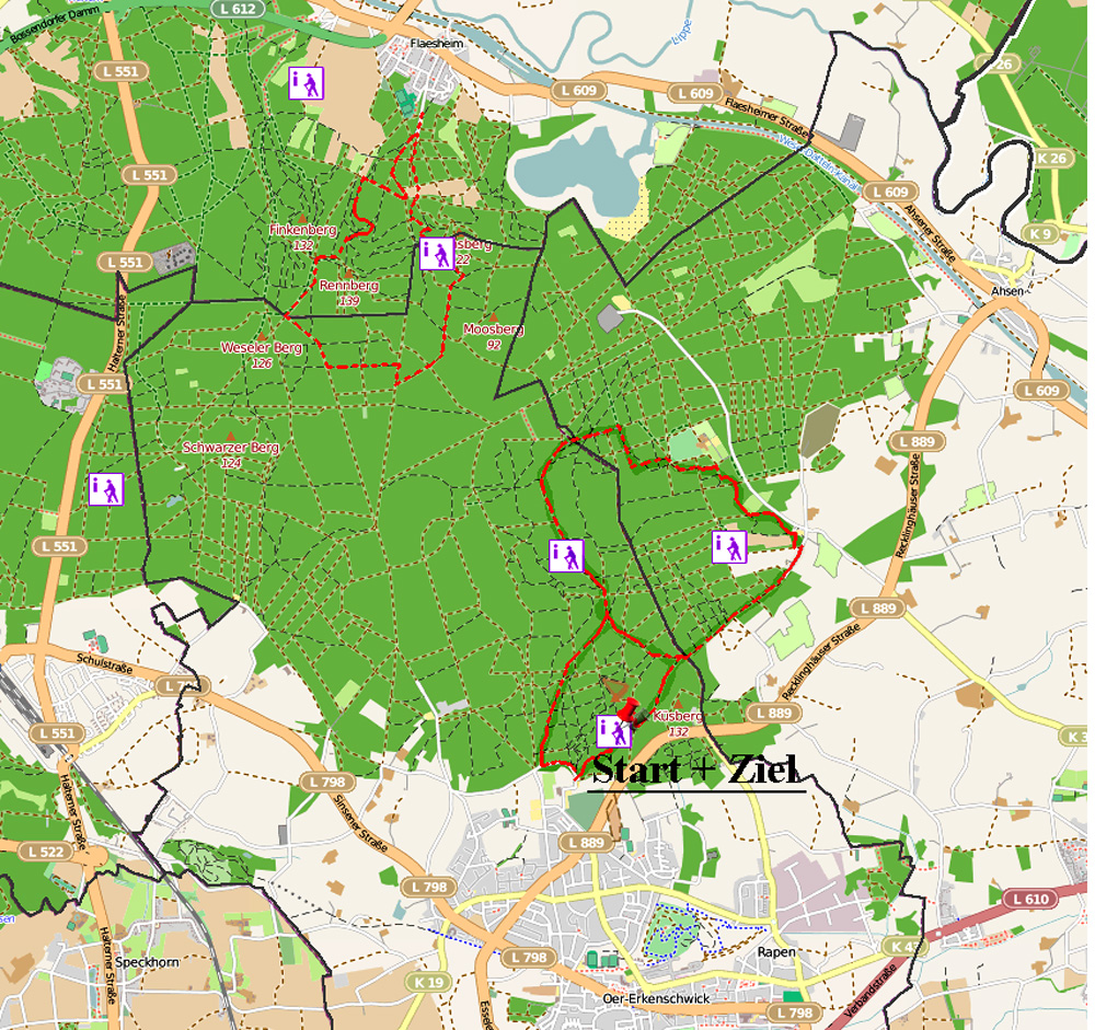 Karte Haard Stimberg- und Jammertalroute