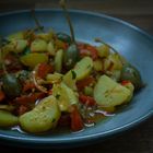 Kartoffelsalat mit Kapern,Paprika und Kirschtomaten