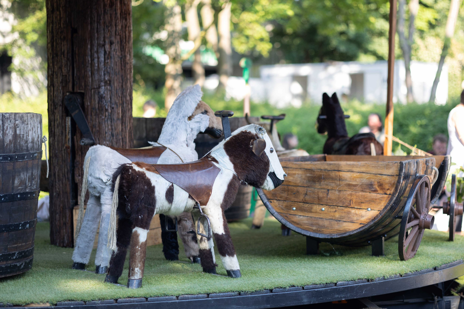 Karusell auf dem Mittelaltermarkt 