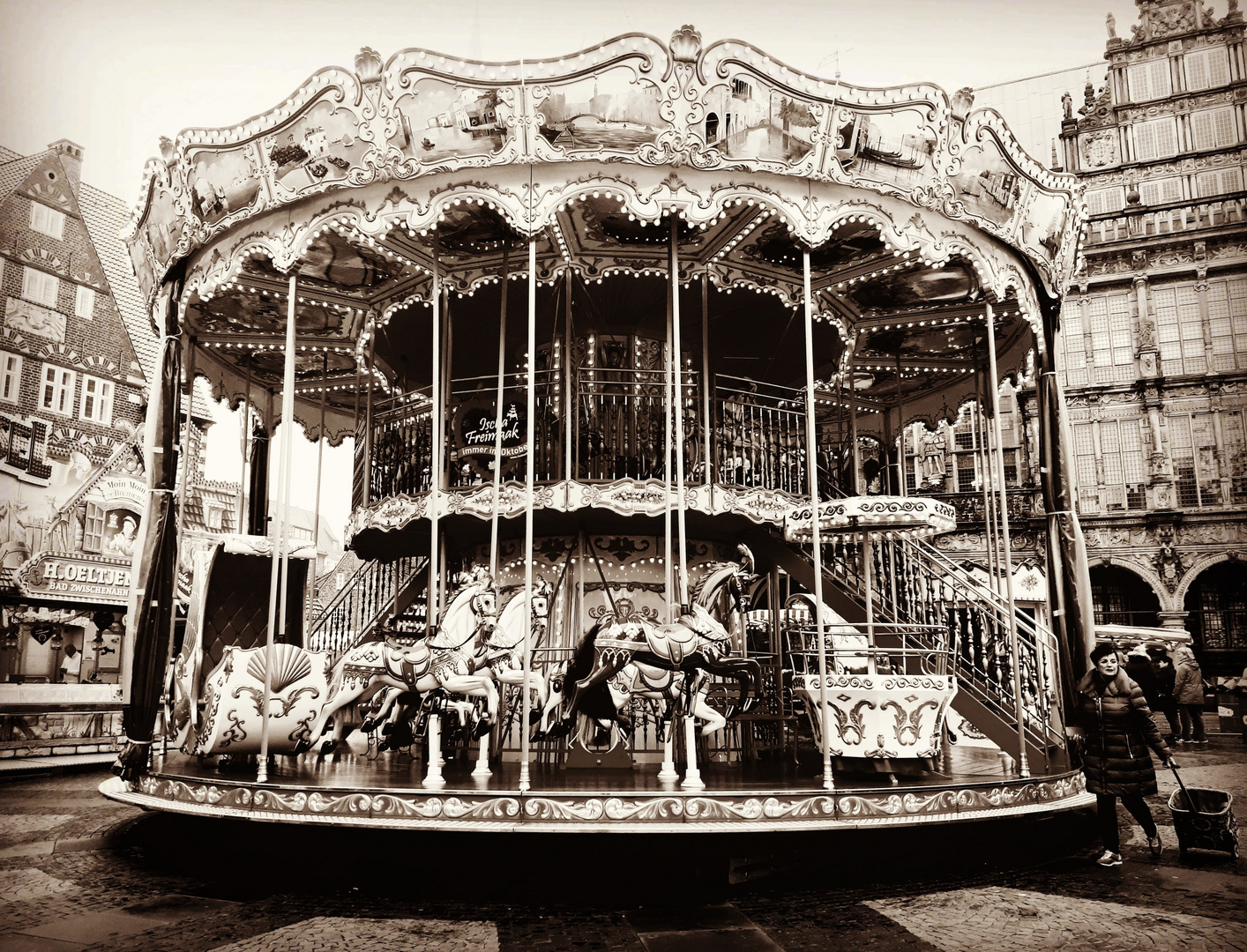 Karussell auf dem Bremer Freimarkt, Bremen Marktplatz