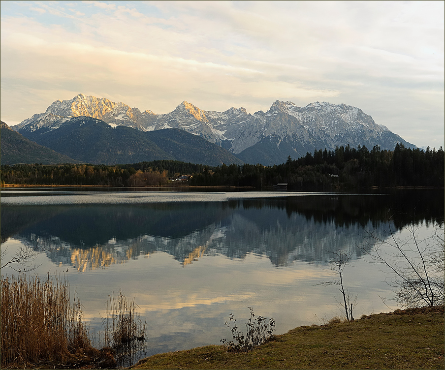 Karwendelblick am Barmsee