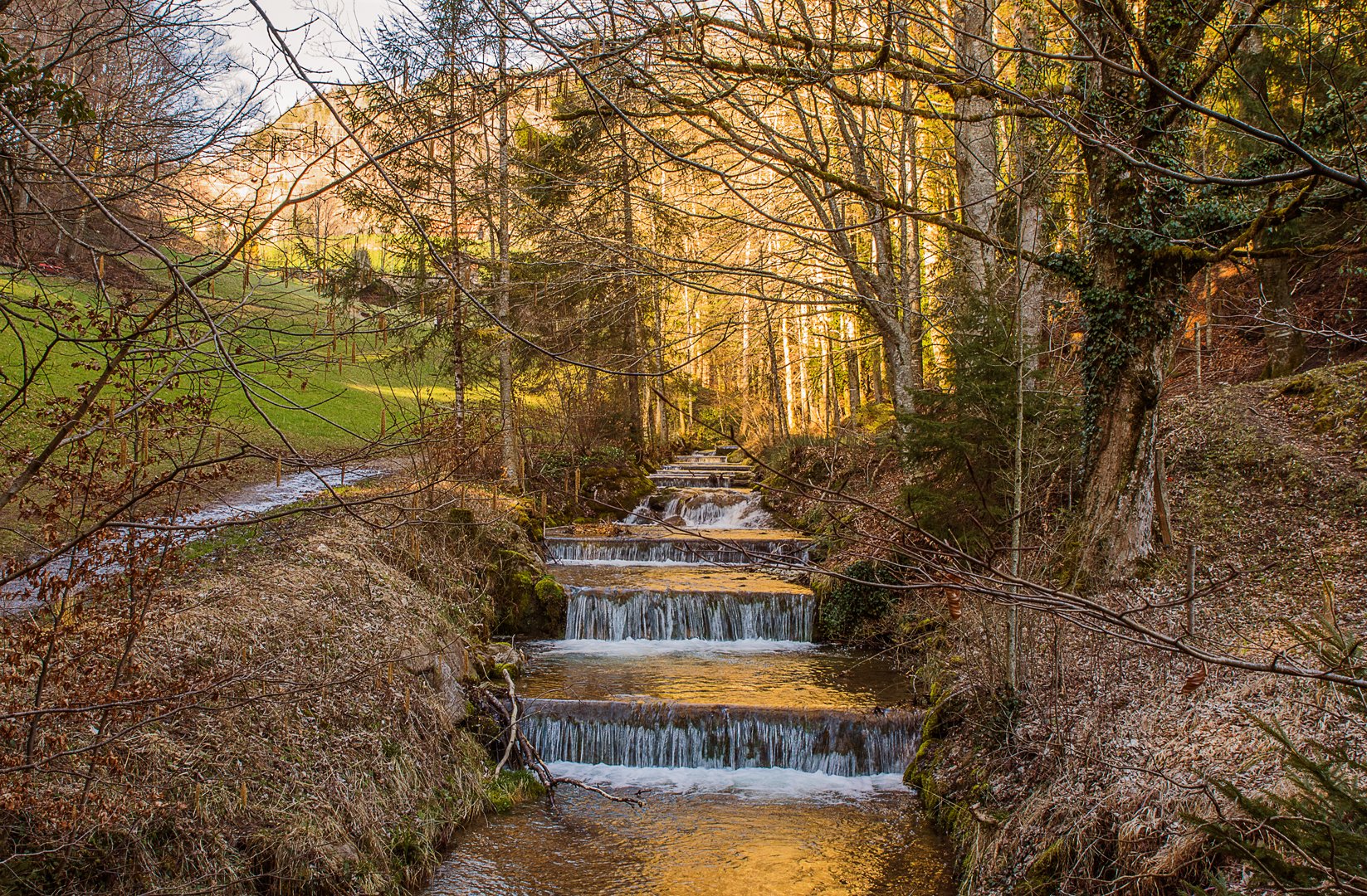 Kaskaden in der Abendsonne