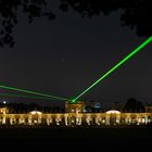 Kassel bei Nacht - Orangerie mit Laser