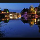 Kassel Fuldaaue by night