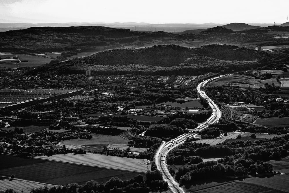 "Kasseler Berge" Foto & Bild | landschaft, luftfahrt, fotokunst Bilder