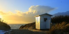 Kassenhäuschen in der Abendsonne