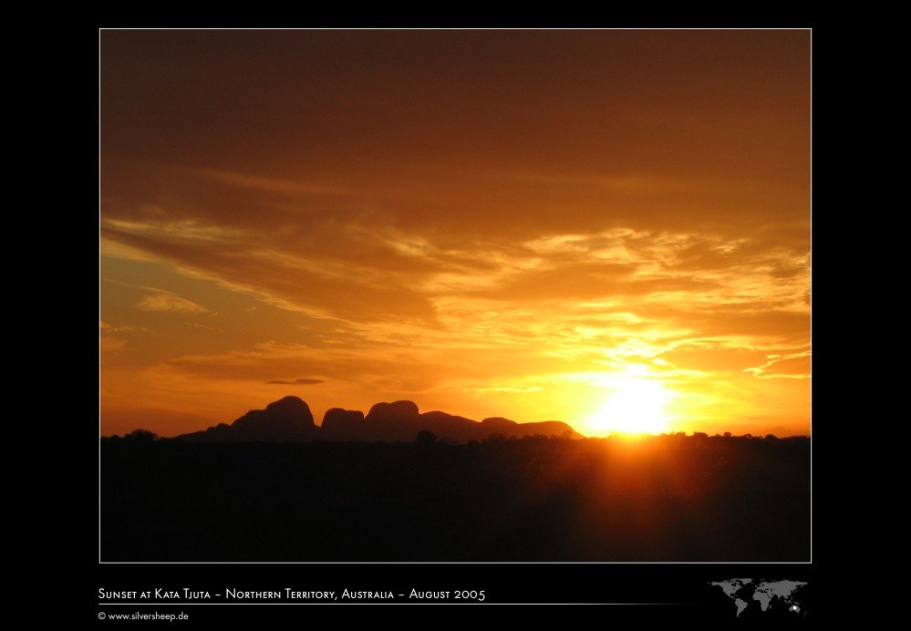 Kata Tjuta im Sonnenuntergang