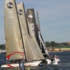 Katamaran Segeln im Kieler Hafen