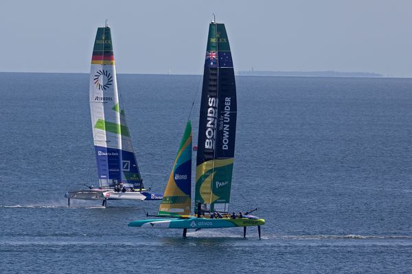 Katamaran Training für eine Regatta in der Ostsee vor Sassnitz 