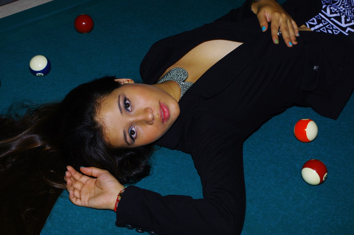 Katerin on the pool table