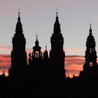 Kathedrale in Santiago de Compostela am Morgen