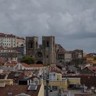 Kathedrale Se von Lissabon vom Arco da Rua Augusta