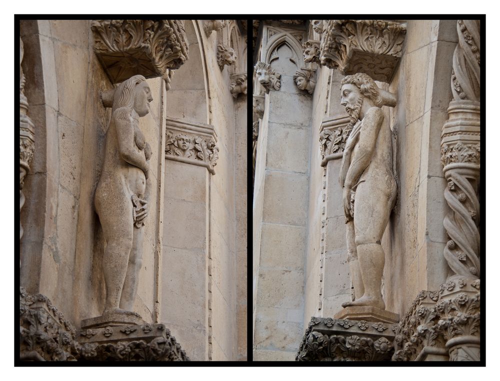 Kathedrale von Sibenik - Adam und Eva am Löwentor