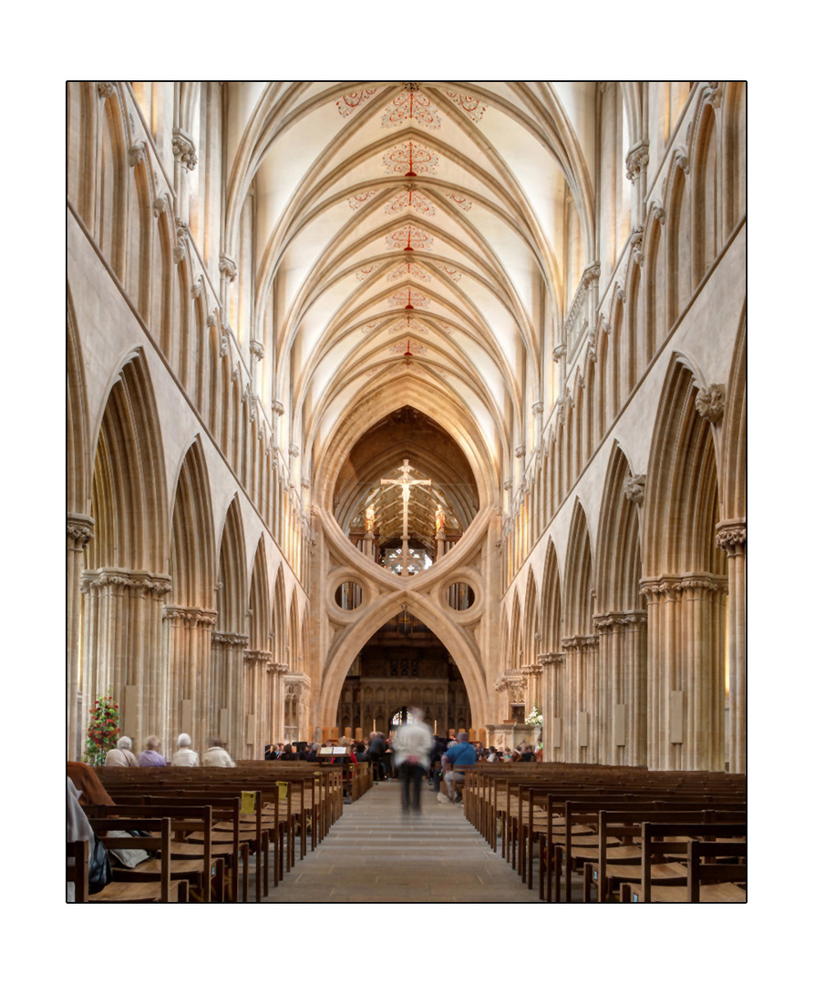 Kathedrale von Wells, Somerset, England mit Scherenbögen