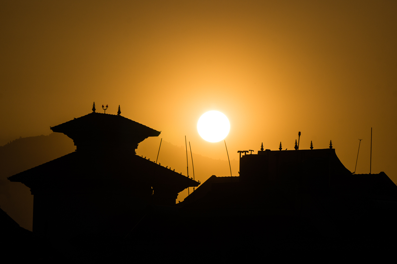 Kathmandu im Abendlicht