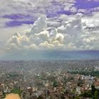 Kathmandu under heavy clouds