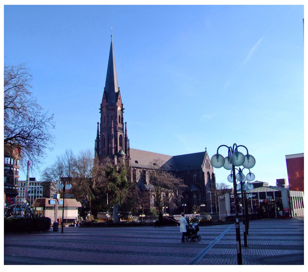 Katholische Sankt Augustinus Kirche (Vollansicht ) Ahstraße Gelsenkirchen -Alstadt