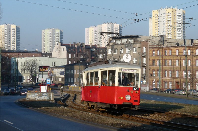 Katowice: Historischer N-Wagen unterwegs in der Stadt