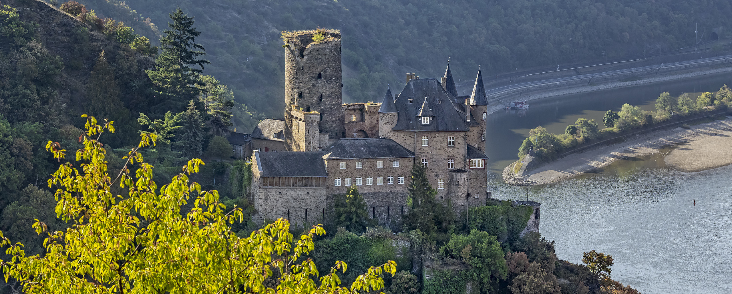 KATZ grüßt MAUS am Dreiburgen-Blick bei Sankt Goar