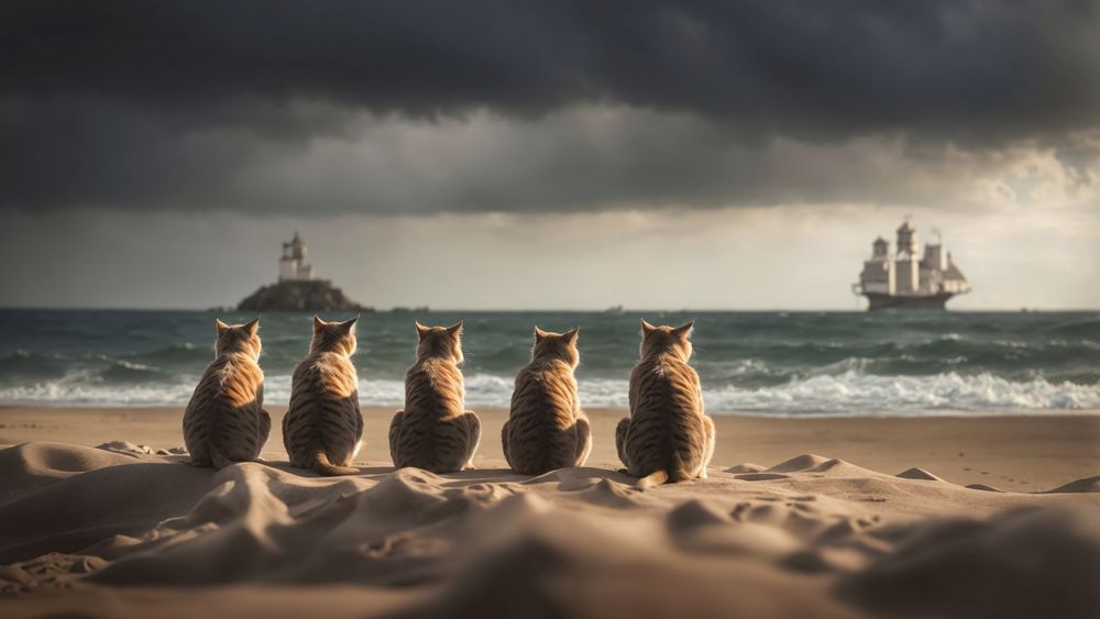 Katzen am Strand