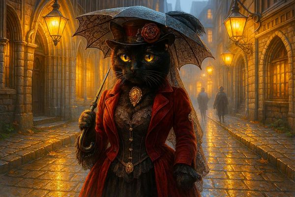 Katzeneleganz im Jahr 1887