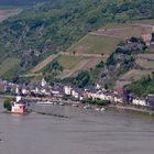 Kaub am Rhein mit der Burg Gutenfels und Pfalzgrafenstein