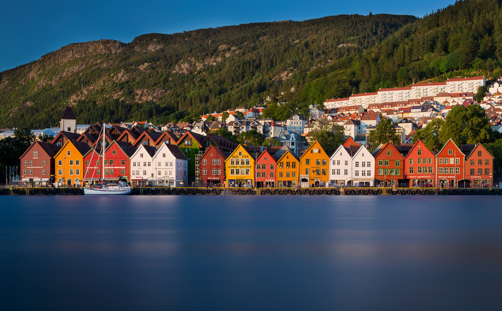 Kaufmannshäuser von Bryggen in Bergen