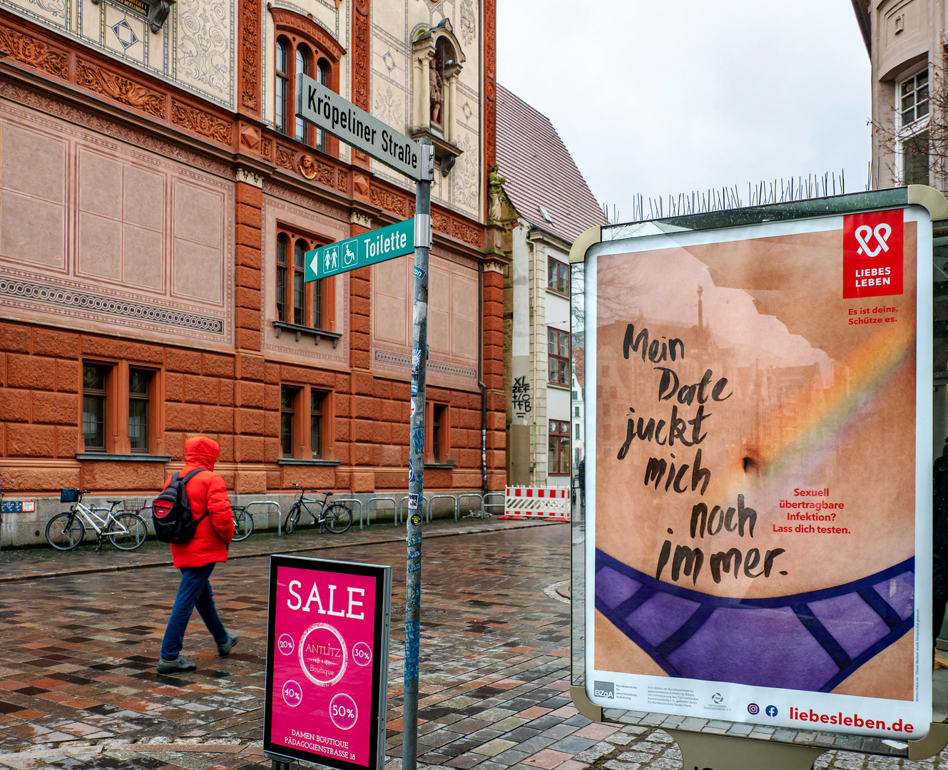 Kaum Besucher in der Rostocker Innenstadt