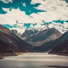 Kaunertaler Stausee mit Gletscher im Hintergrund