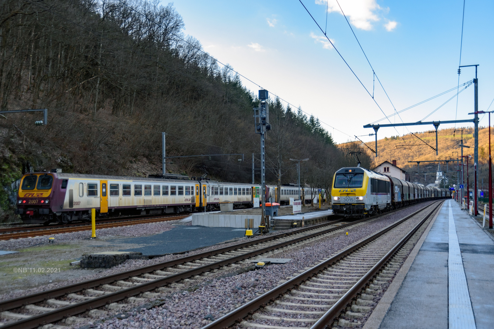 Kautenbach am späten Winternachmittag