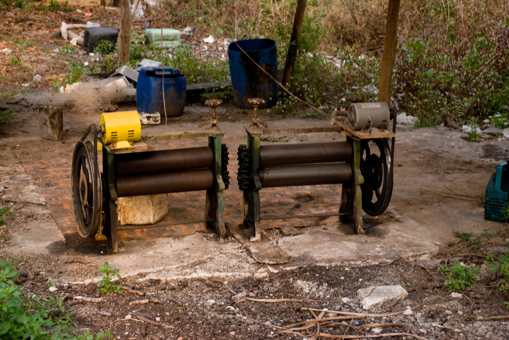 Kautschuk-Presse in Kho Libong