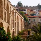 Kavala Aquadukt and Old Town with Castel