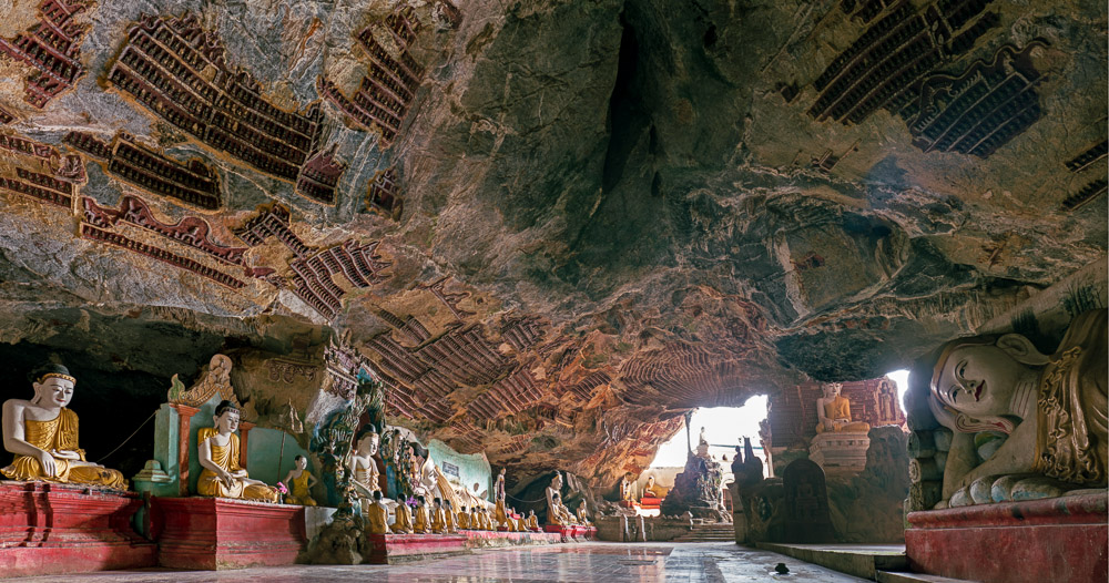 Kaw Gon Höhle,Hpa An,Blick zum Eingang