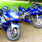 Kawasaki in Blau