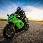 Kawasaki Ninja im Sonnenuntergang