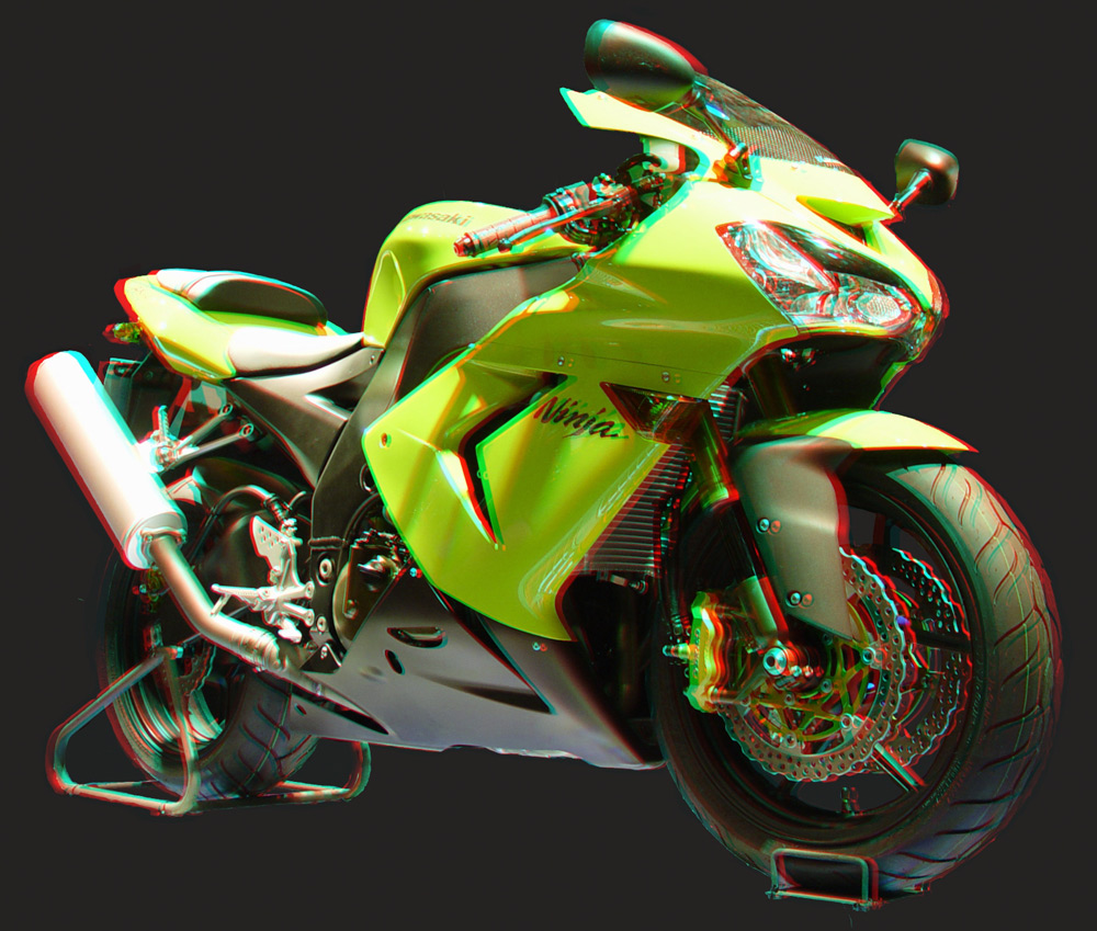 Kawasaki ZX10 (3D Anaglyphe)