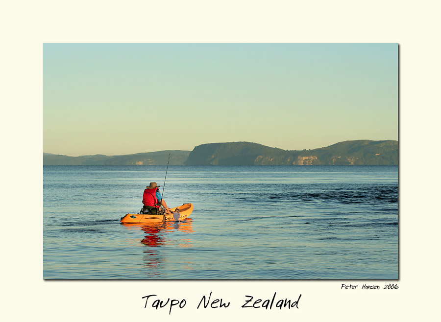 Kayak fishing: Lake Taupo