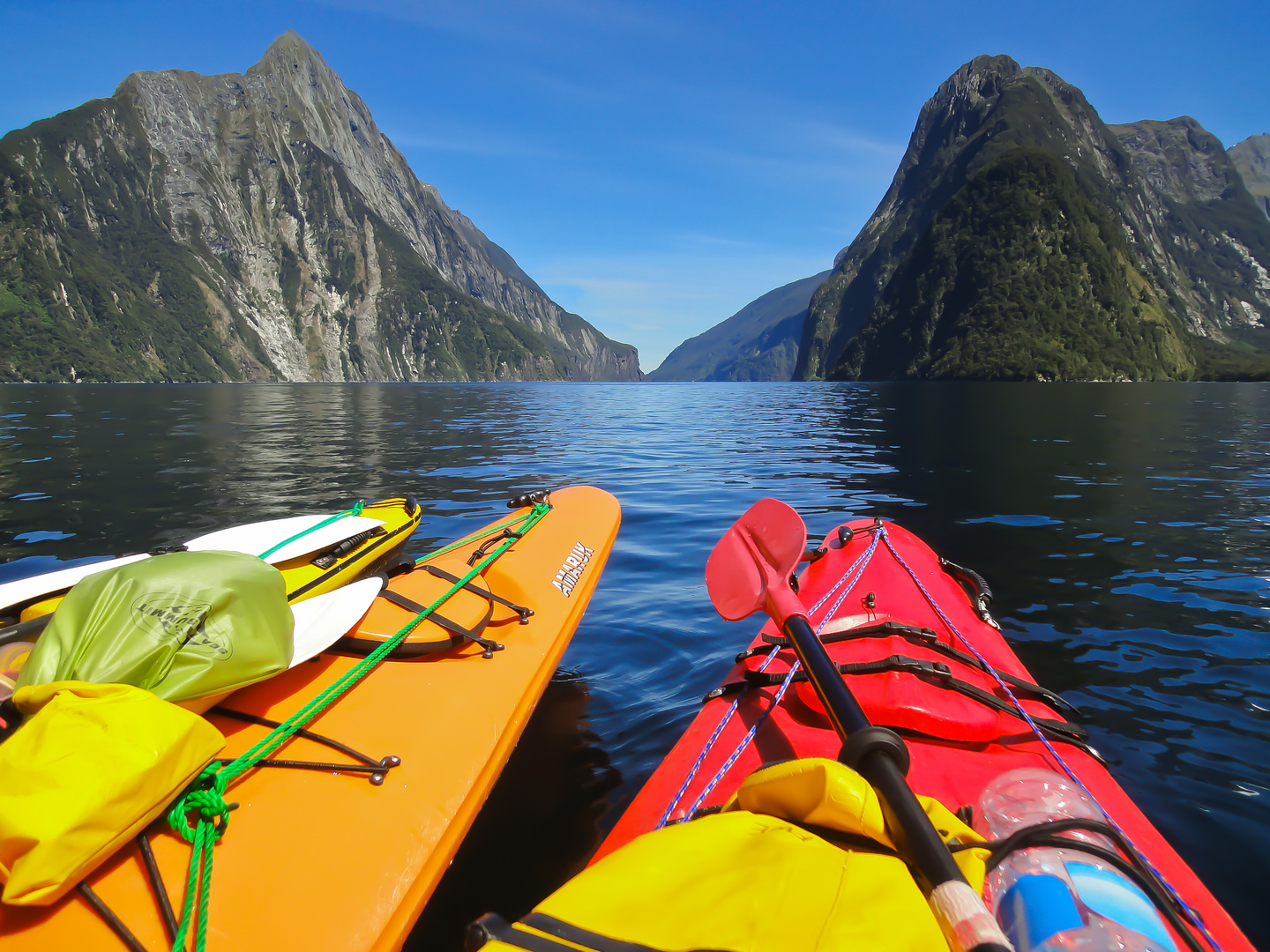 Kayak tour to Mitre Peak in Milford Sound