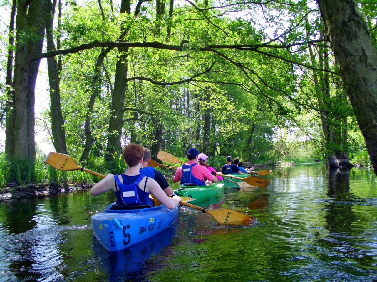 Kayaking on Mysla river