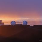 Keck Teleskop im Sonnenuntergang