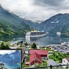 Kehrseite (Smog) von Kreuzfahrten im schönsten Fjord