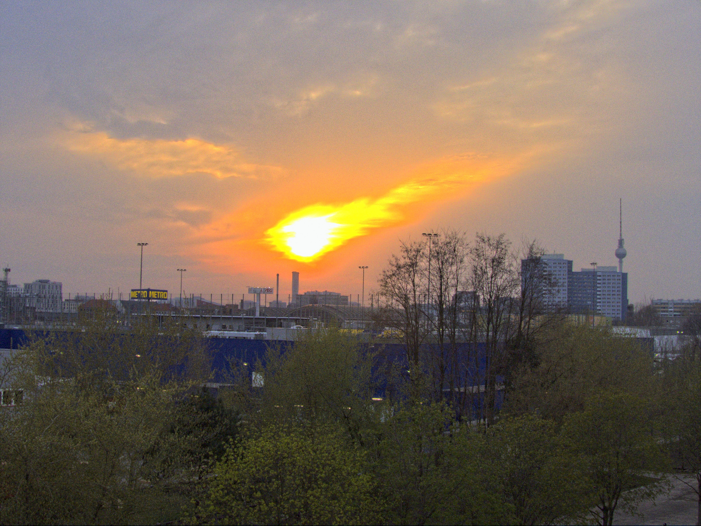 kein Einschlag, nur Sonnenuntergang...