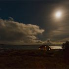 kein nordlicht - aber vollmond, wolken und zirrus