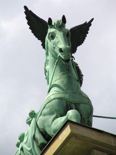 Kein Pegasus!!! Quadriga auf dem Brandenburger Tor, Berlin