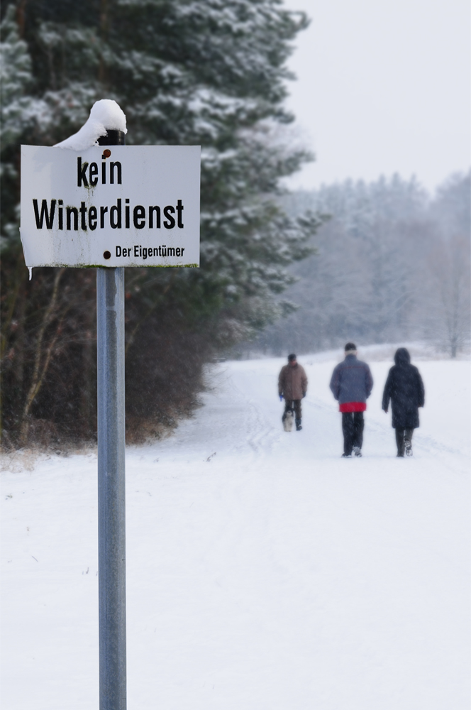 kein Winterdienst