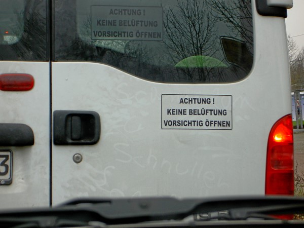 Keine Belüftung!