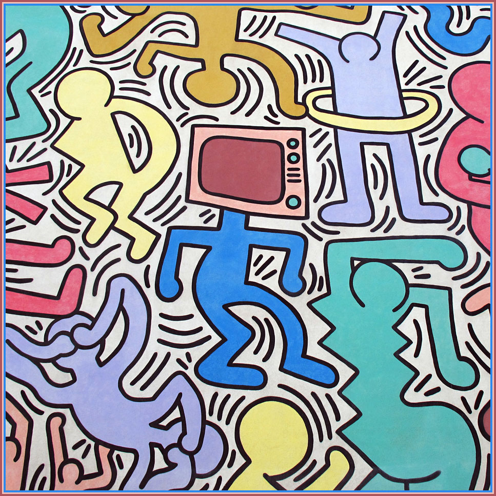 Keith Haring Wandmalerei - Pisa