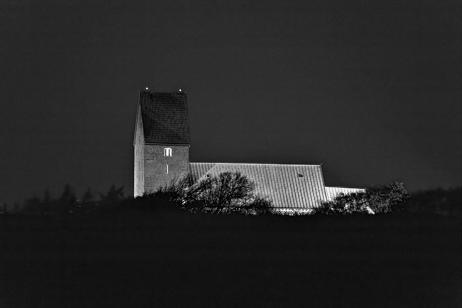 Keitumer Kirche bei Nacht